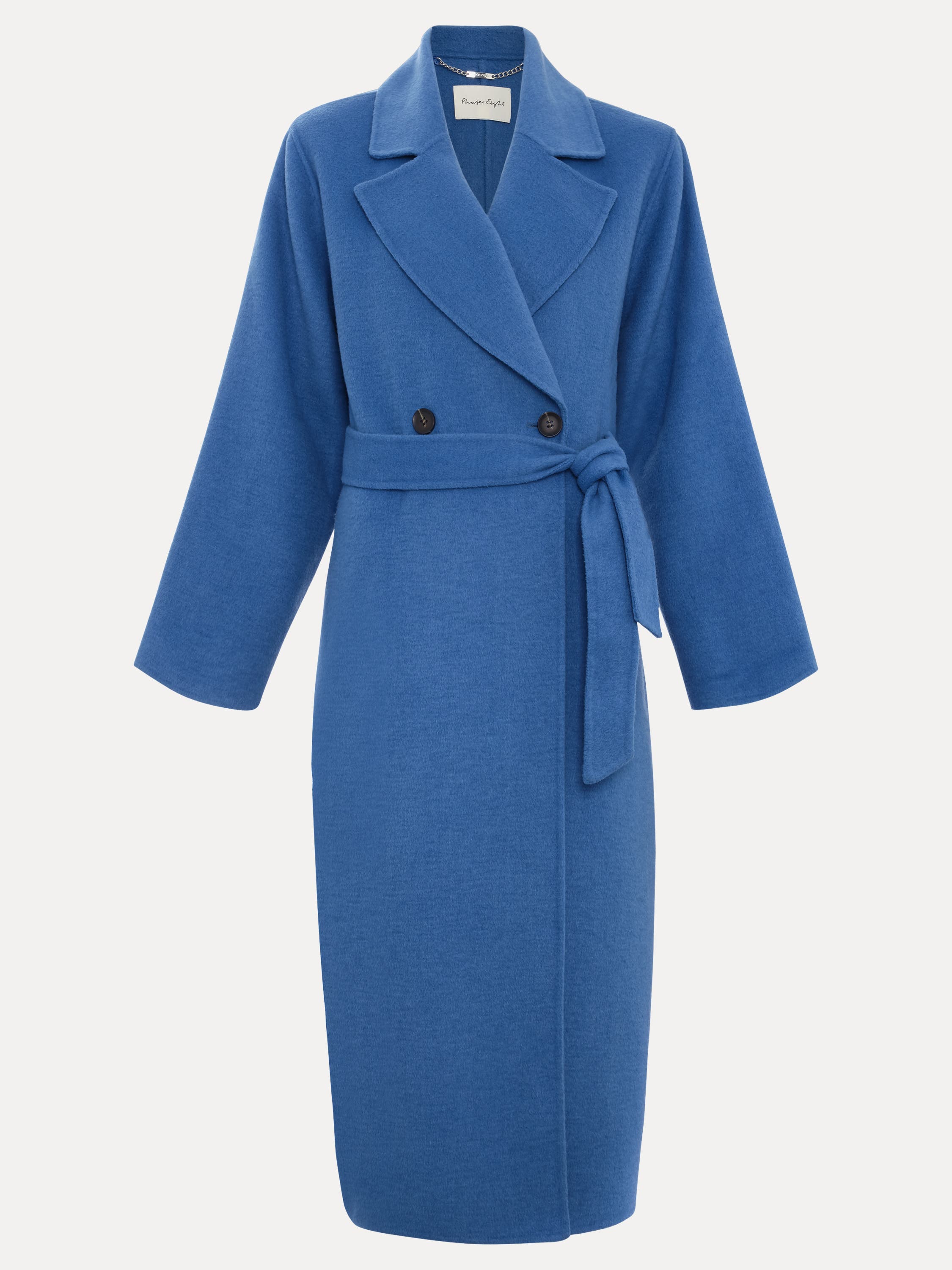 Long Sleeve Belted Wrap Midi Coat - image 2