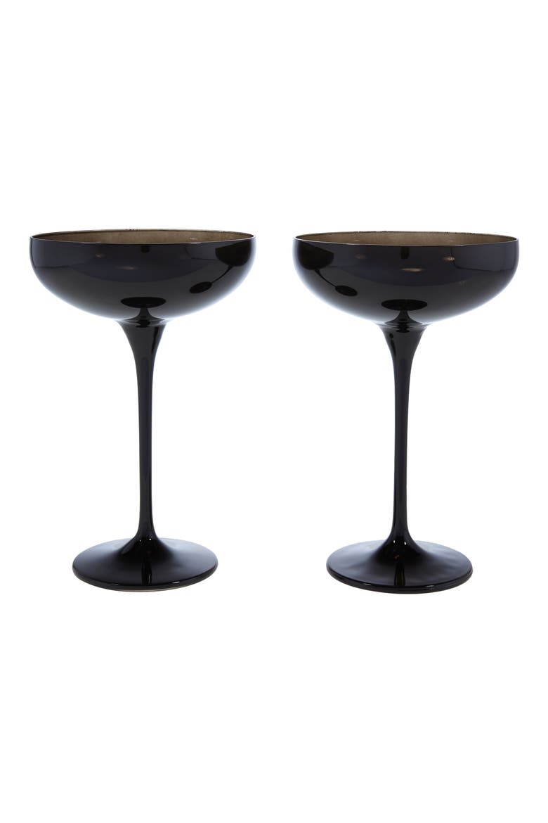 Set of 2 Stem Coupes, Main, color, BLACK ONYX