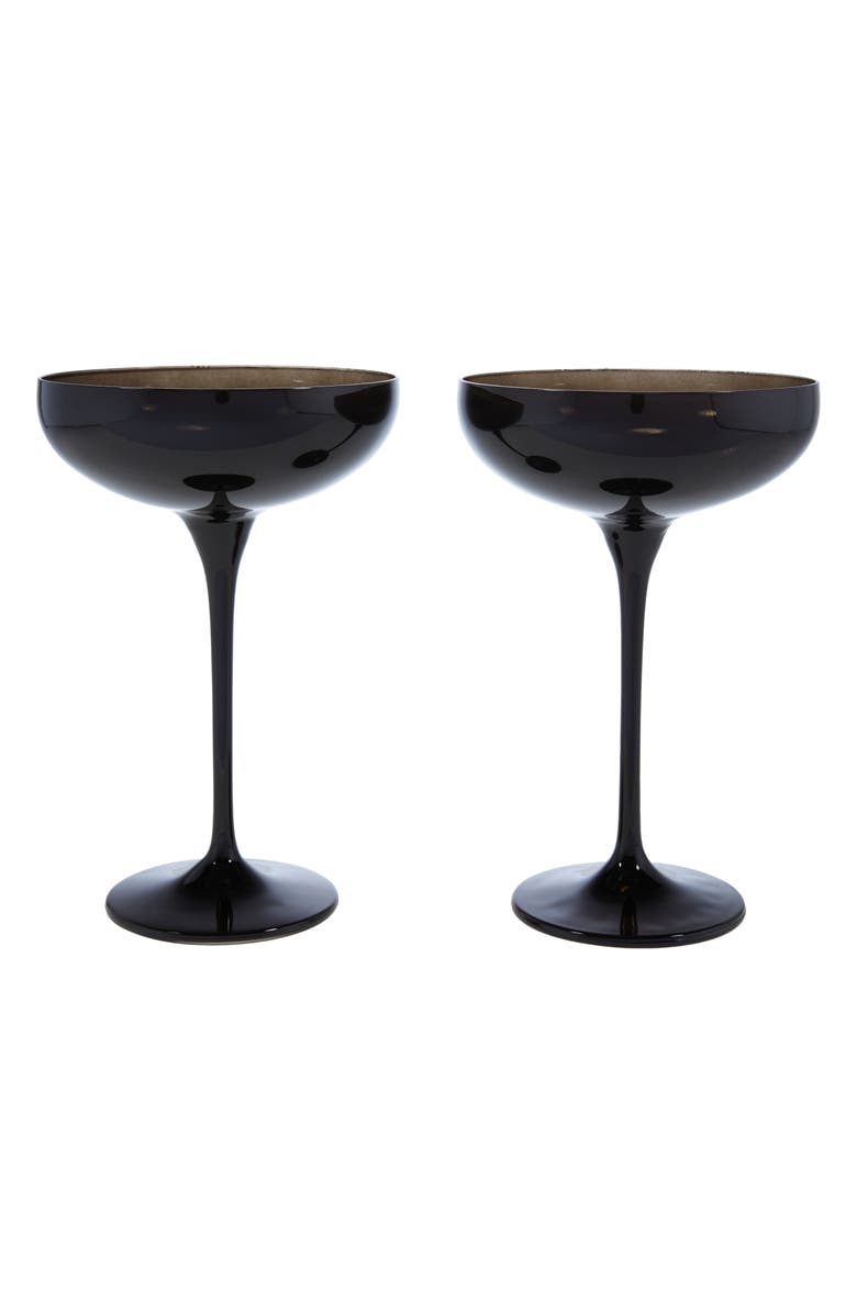 Estelle Colored Glass Set of 2 Stem Coupes, Main, color, 