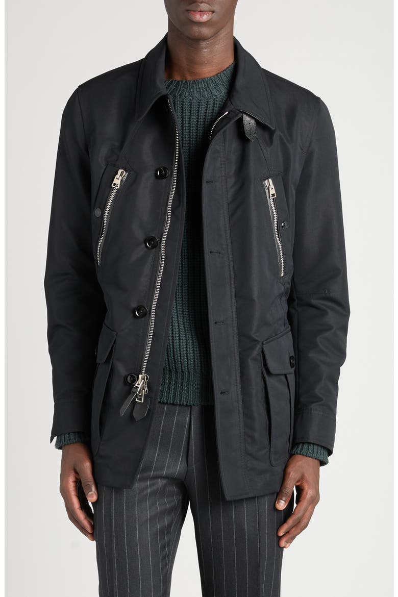 Cotton Blend Field Jacket, Main, color, LB999 BLACK