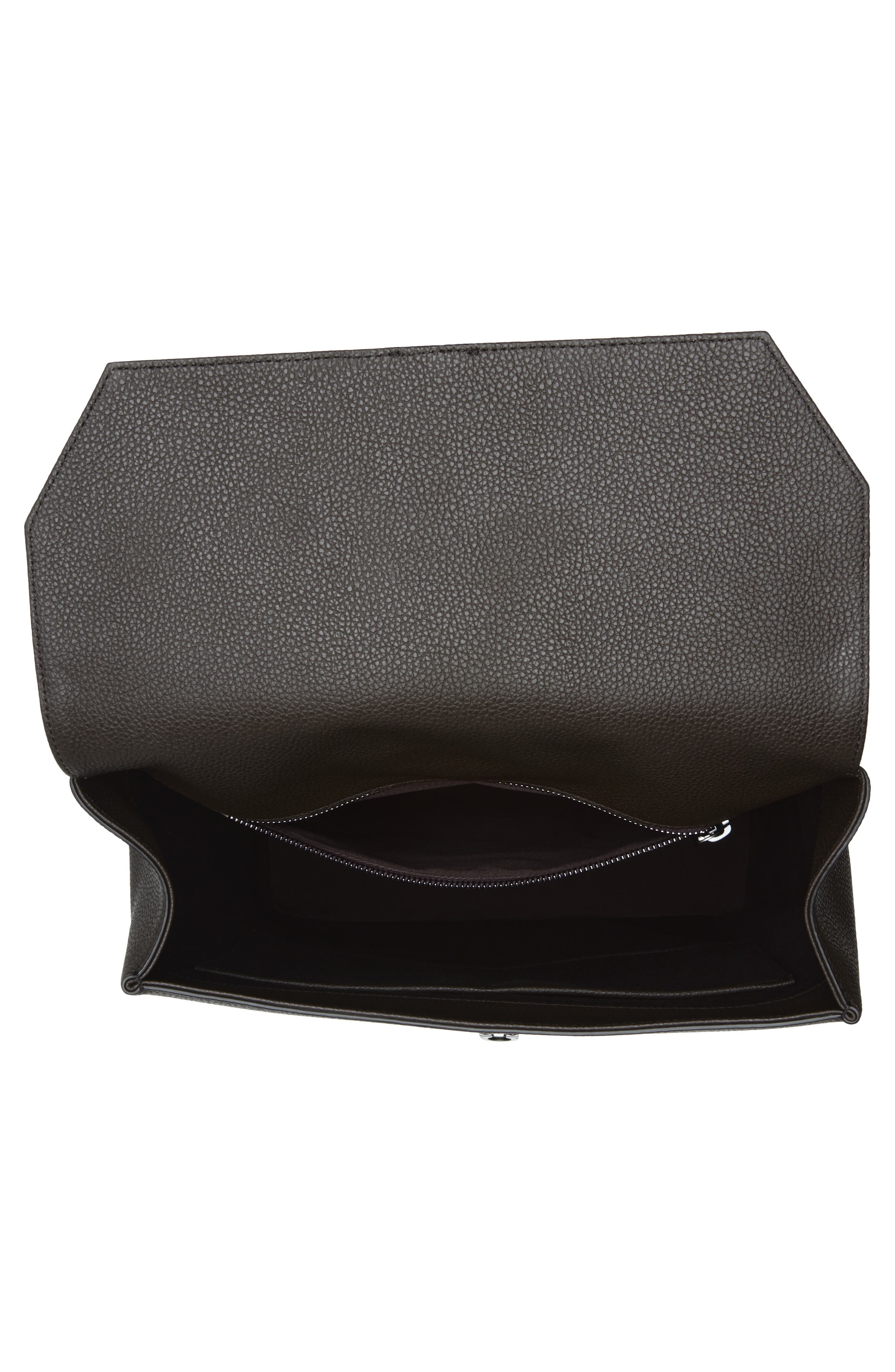 FERRAGAMO Twins Leather Backpack, Alternate, color, Testa Di Moro Nero