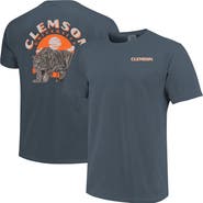 IMAGE ONE Men's Navy Clemson Tigers Comfort Colors Team Statue T-Shirt