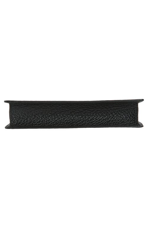 Maison Margiela Grained Leather Wallet On A Chain In Black