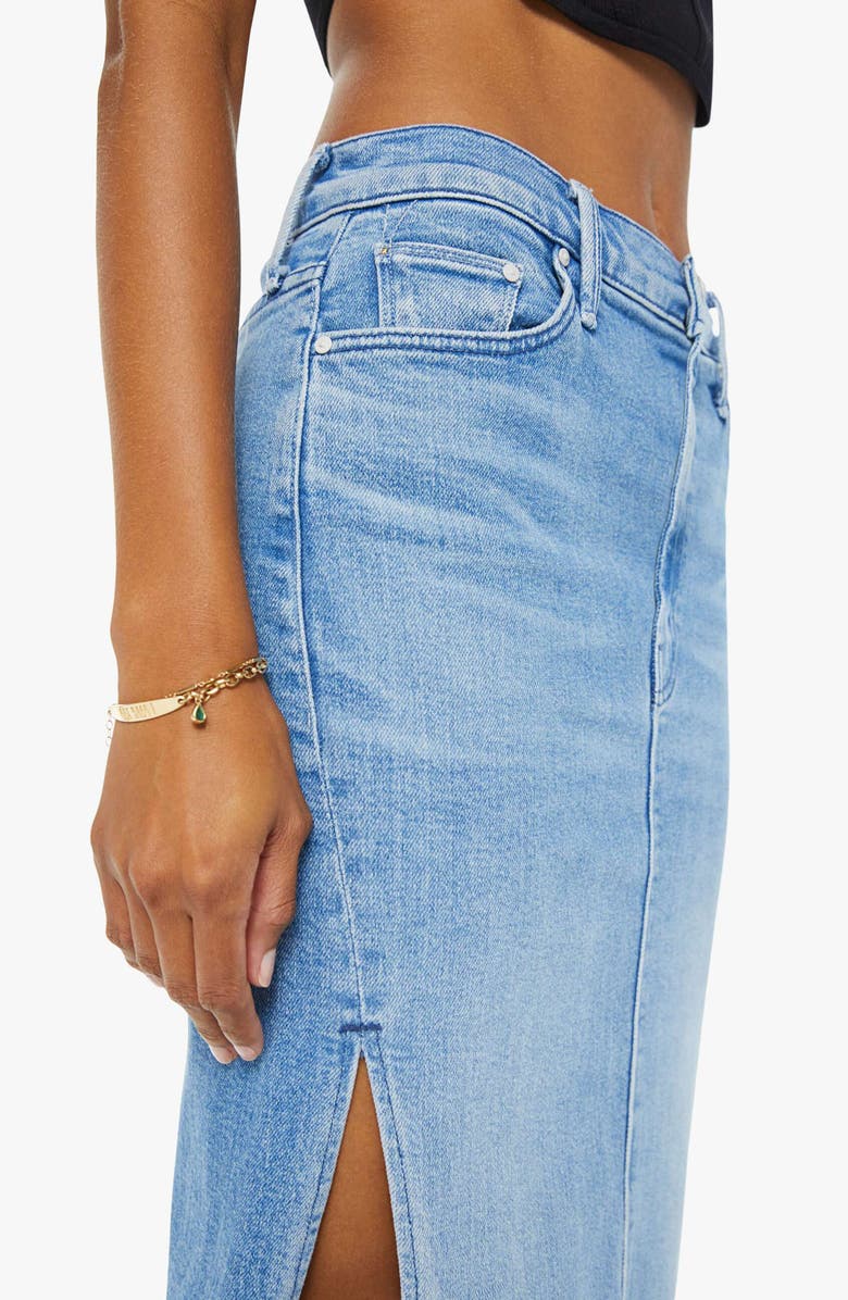 MOTHER The Split Second Denim Midi Skirt, Alternate, color, 