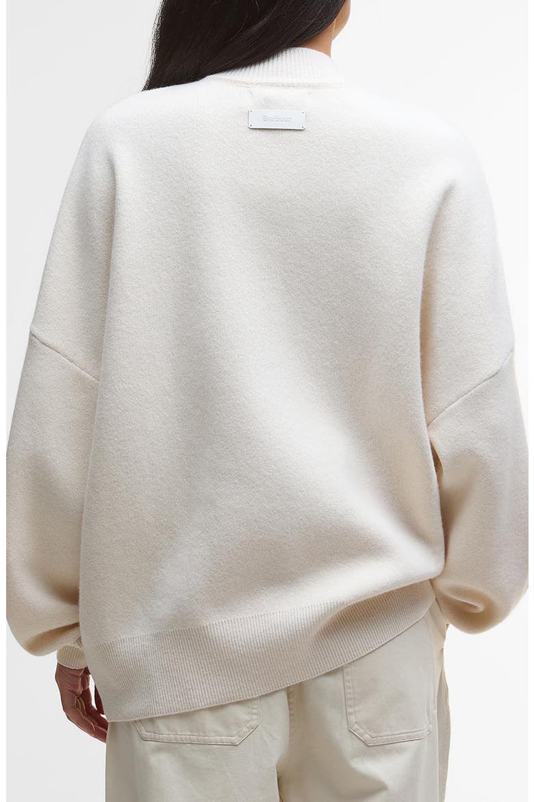 Milda Cotton & Wool Bomber Cardigan, Alternate, color, BIRCH