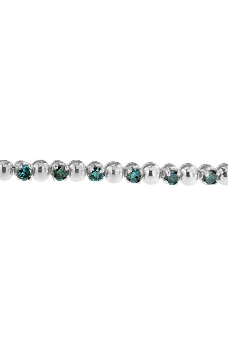 Haus of Brilliance 14K White Gold Round-Cut Blue Diamonds Bracelet, Alternate, color, White