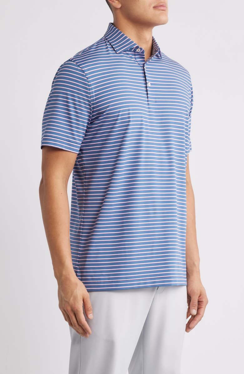 Peter Millar Basden Performance Jersey Polo, Alternate, color, Blue Haze