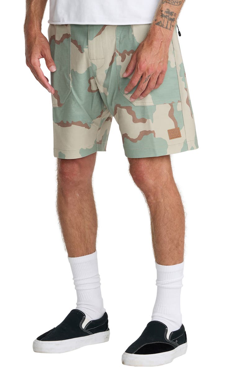 RVCA Brophy Hybrid Shorts, Alternate, color, Khaki Camo