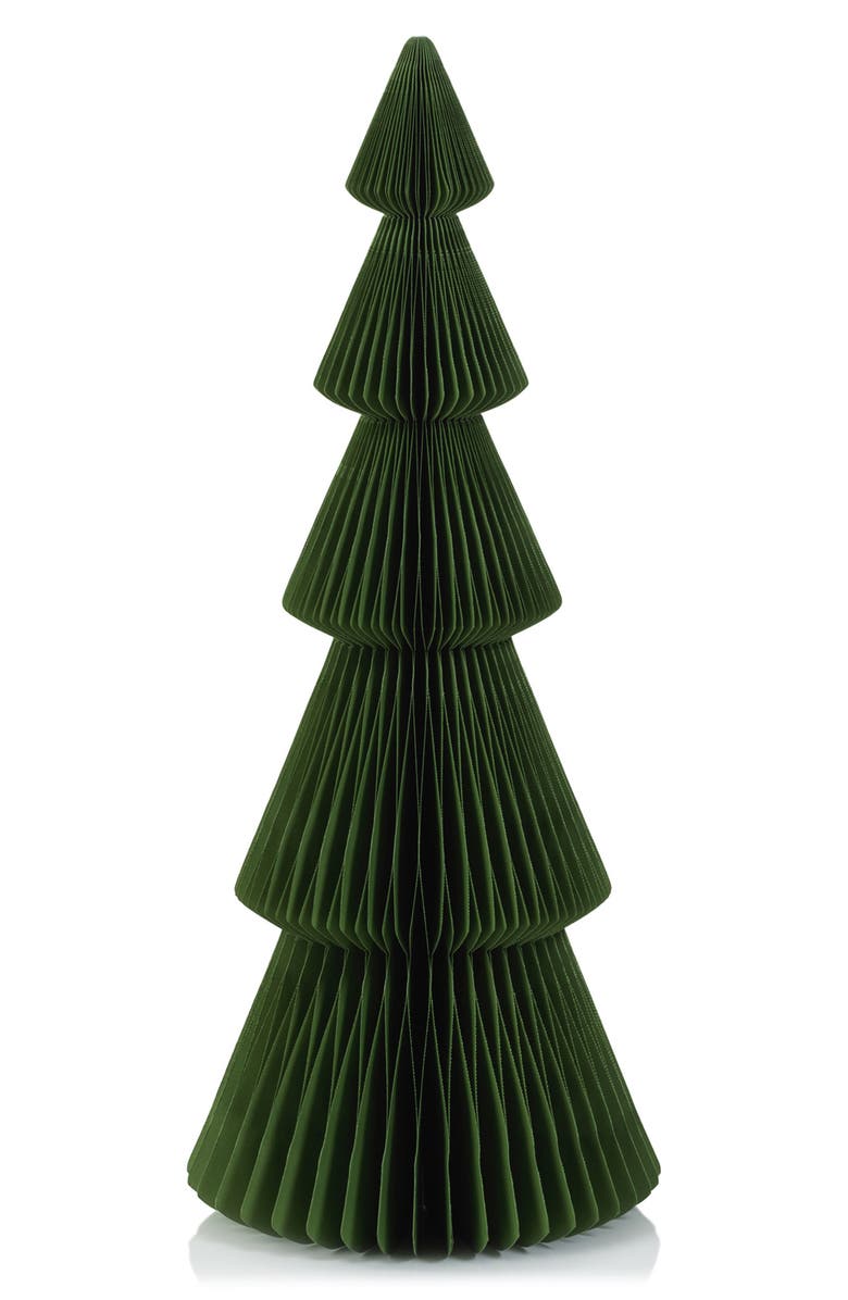 Zodax Set of 2 Miriam Paper Tree Figurines, Main, color, Light Green