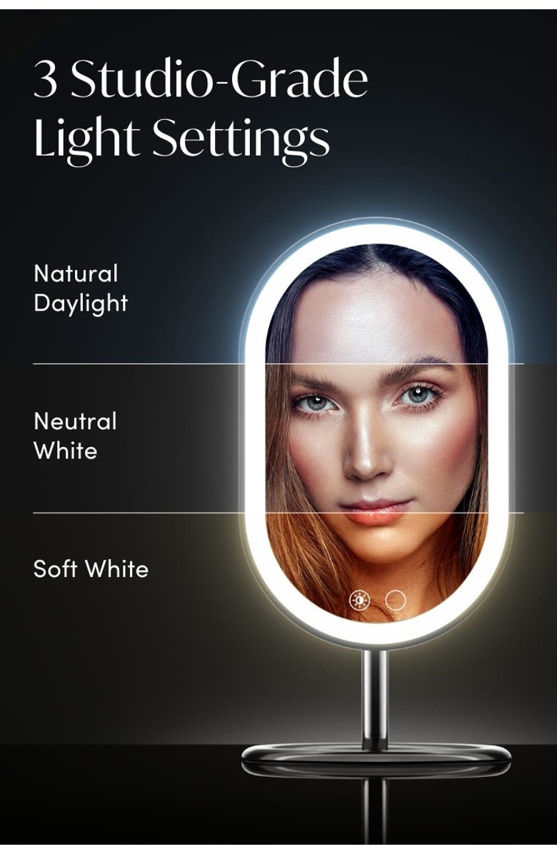 FANCII Vera Lighted Vanity Mirror, Alternate, color, Chrome