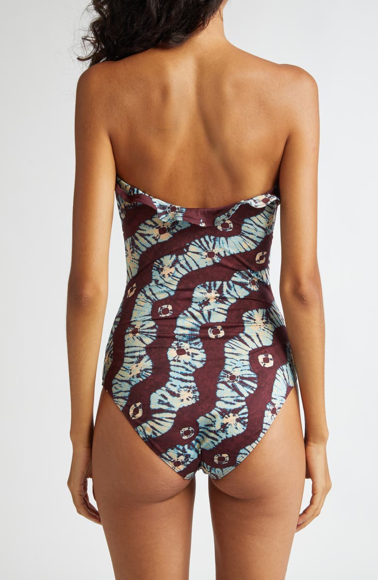Ulla Johnson Menorca Strapless One-Piece Swimsuit, Alternate, color, 