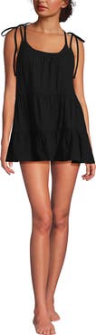 Lands' End New Tiered Cover Up Mini Dress
