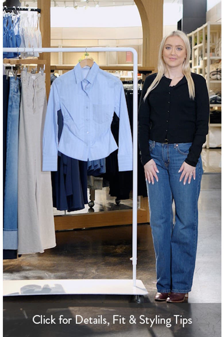 Side Gather Cotton Poplin Button-Up Shirt video