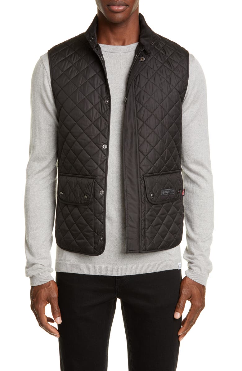 Belstaff Waistcoat Tech Quilted Vest, Main, color,