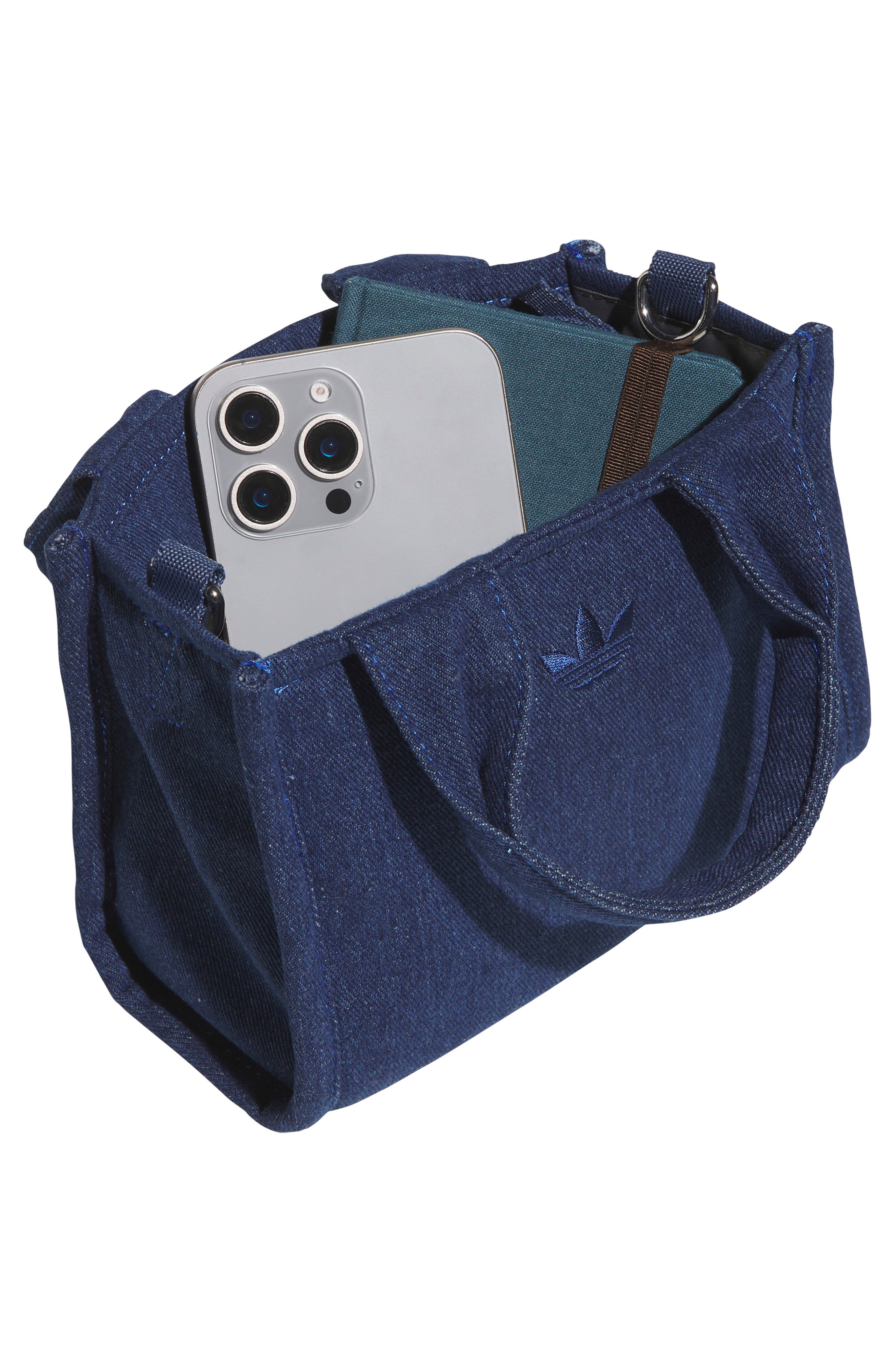 Kids' Denim Micro Mini Tote, Alternate, color, MEDIUM BLUE DENIM/ BLUE