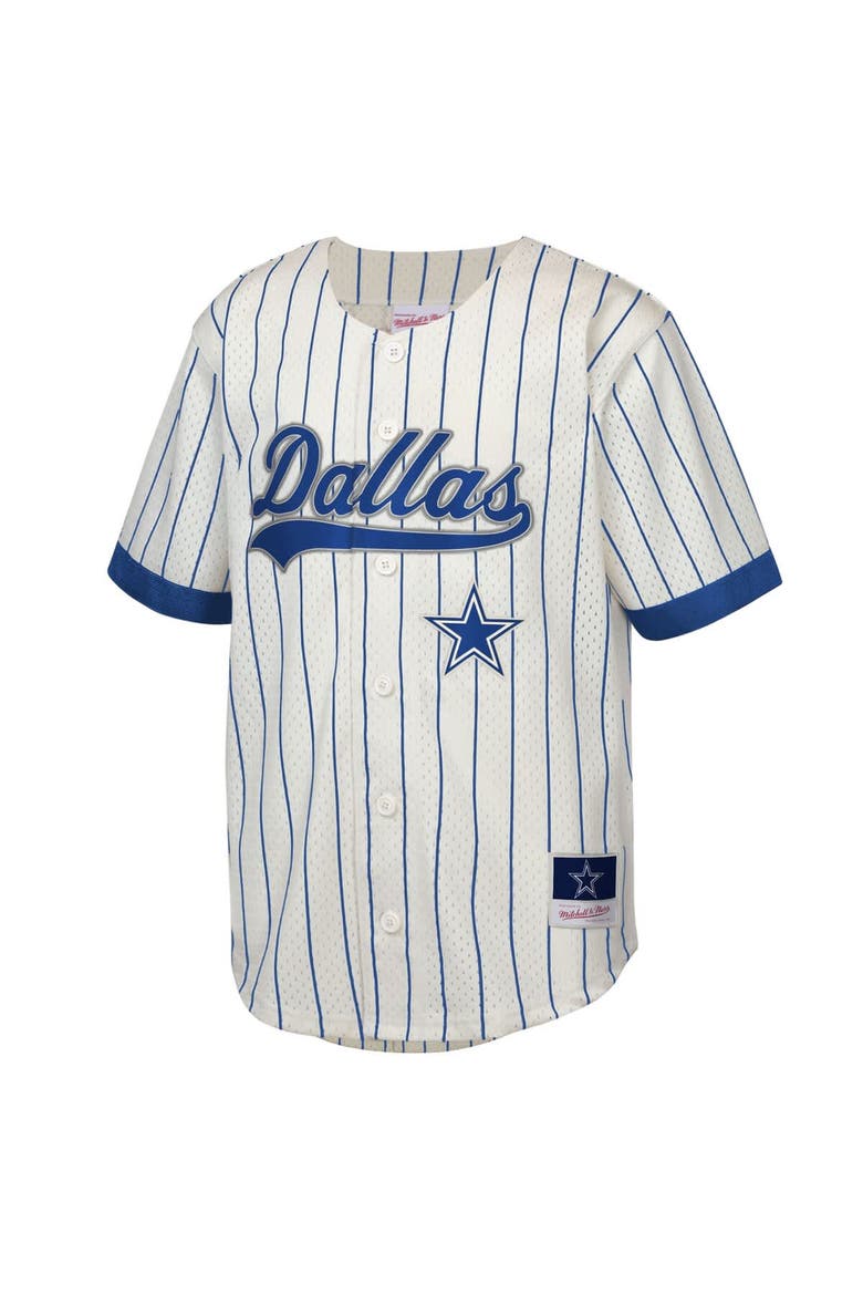 Youth Mitchell & Ness Emmitt Smith Cream Dallas Cowboys Retired Player Name & Number Baseball Jersey, Alternate, color, Cream