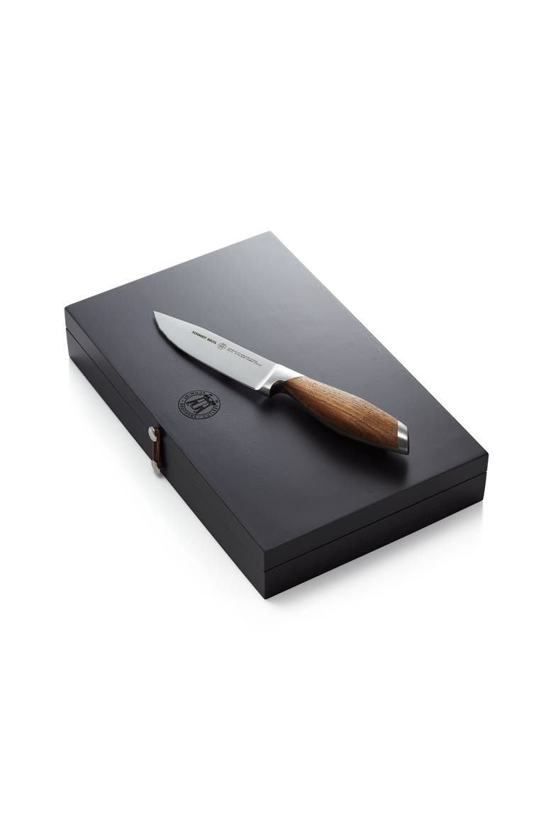 Bonded Teak 4-Piece Steak Set, Alternate, color, Brown