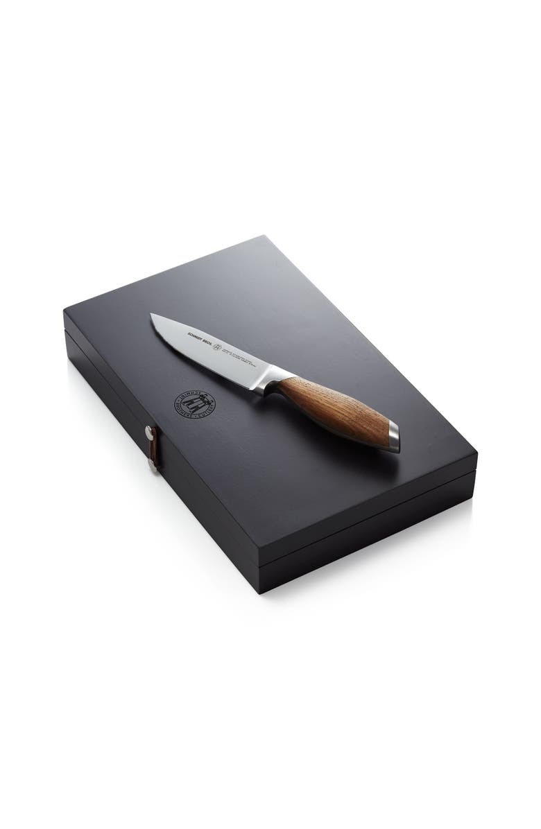 Schmidt Brothers Cutlery Bonded Teak 4-Piece Steak Set, Alternate, color, Brown