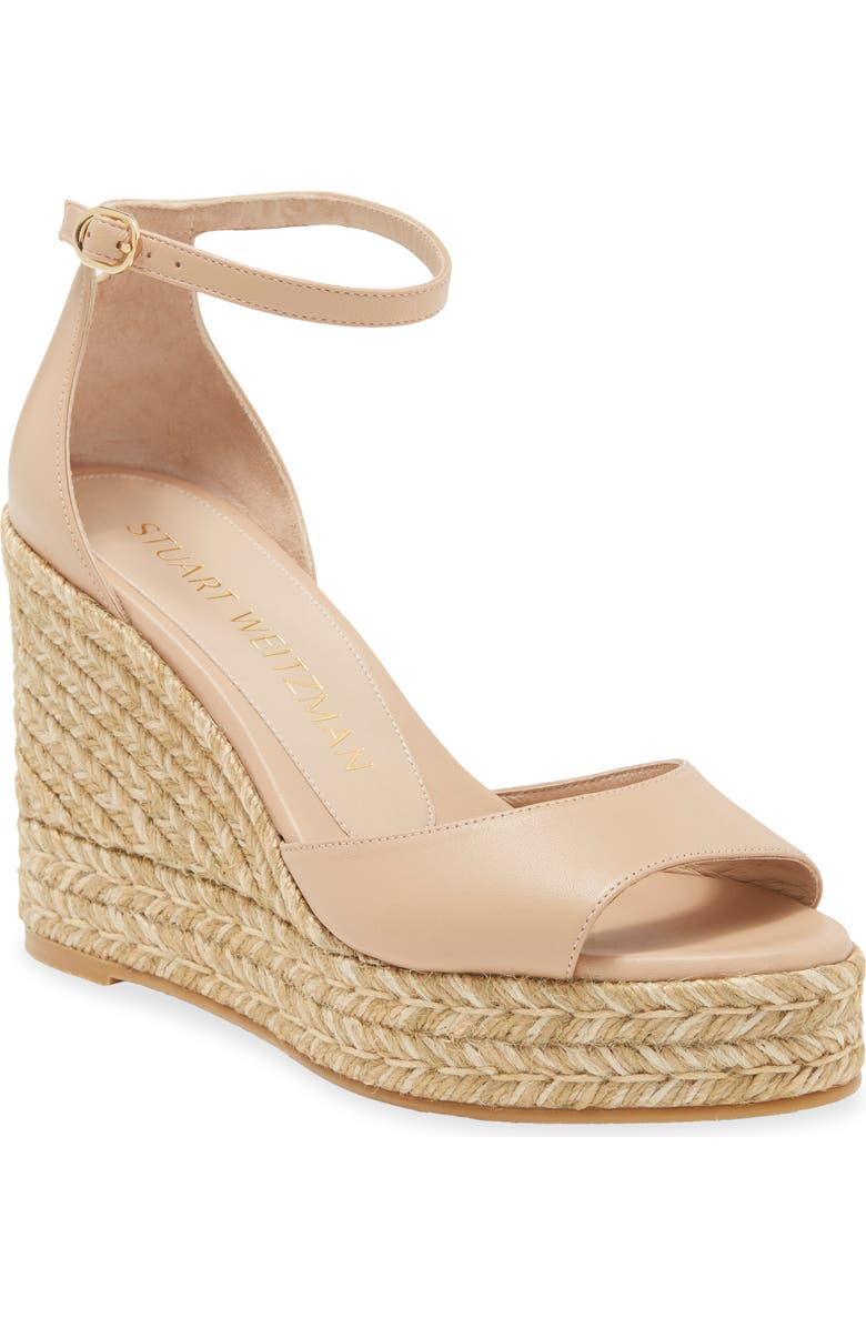 Stuart Weitzman Nudist Curve Espadrille Wedge Sandal, Main, color,