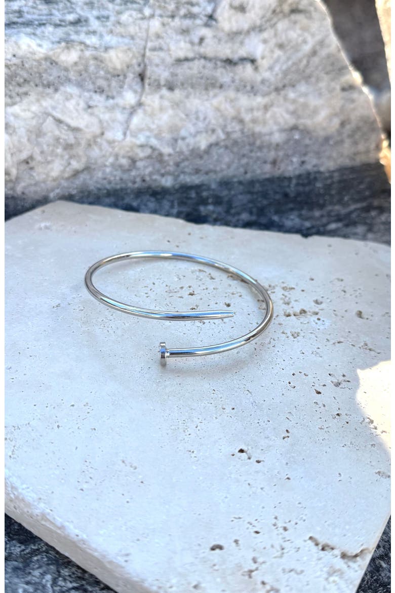 Nail Bypass Bracelet, Alternate, color, SILVER