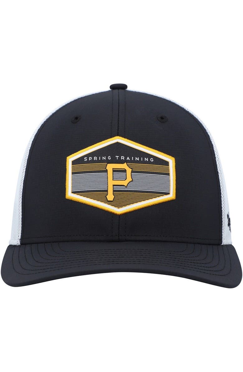 '47 Men's '47 Black/White Pittsburgh Pirates Spring Training Burgess Trucker Adjustable Hat, Alternate, color, Black