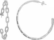 Adornia 14K Gold Plated Chain Link Hoop Earrings