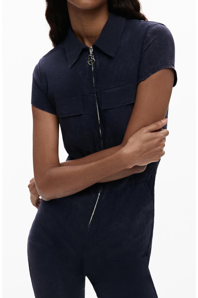 Denim Jumpsuit, Alternate, color, DARK BLUE