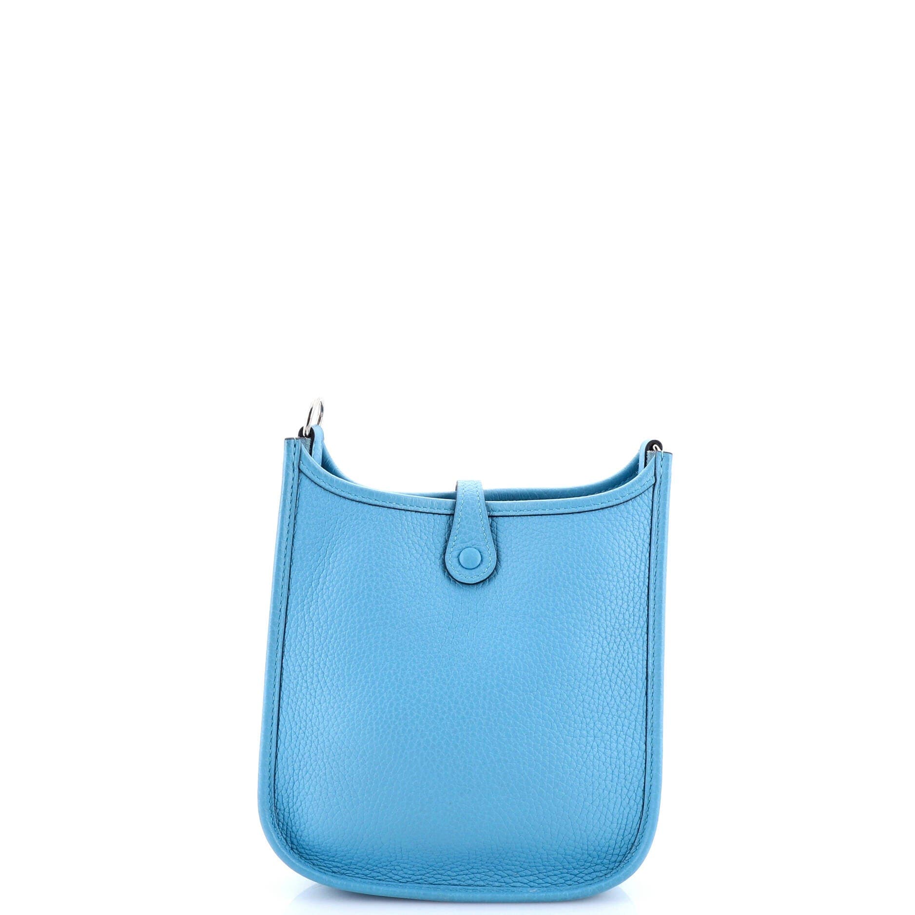 Pre-Owned Hermes Evelyne Bag Gen III Clemence TPM, Alternate, color, Bleu Du Nord