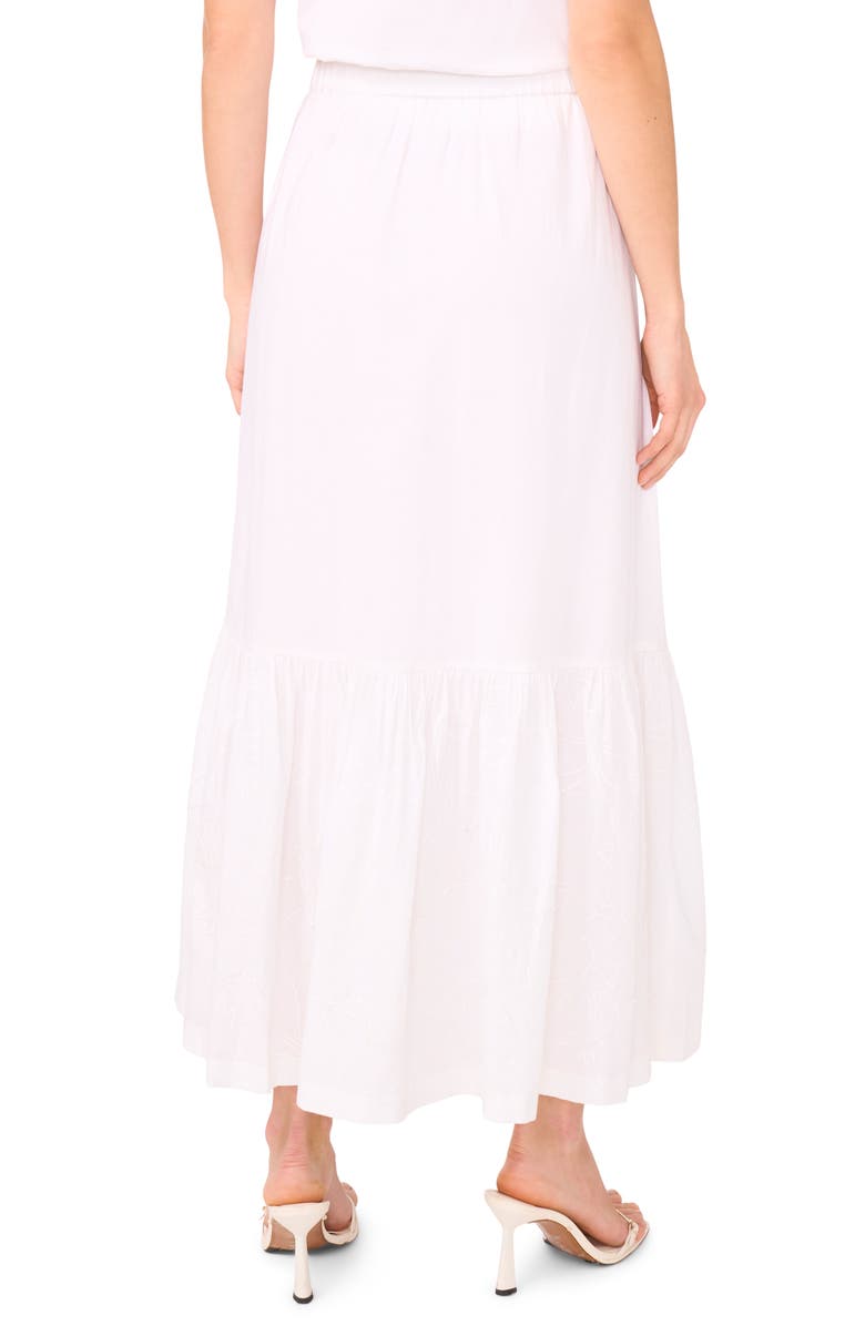 Halogen<sup>®</sup> Beaded Embroidered Maxi Skirt, Alternate, color, Bright White