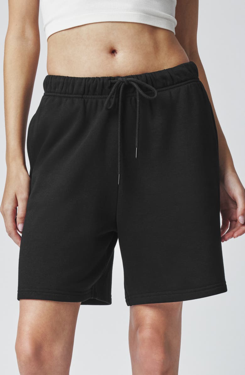Florence by Mills Cozy Crush Boyfriend Shorts, Alternate, color, Black