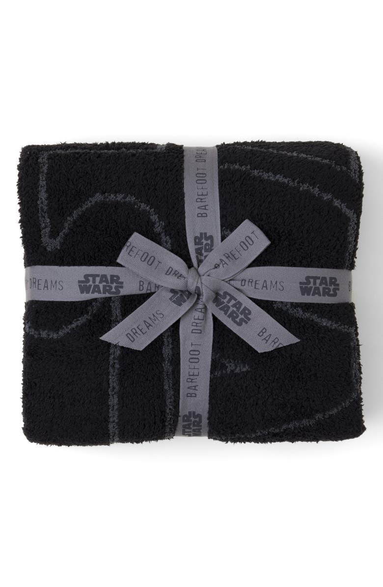 Barefoot Dreams<sup>®</sup> x Star Wars CozyChic<sup>®</sup> Star Wars Classic Throw Blanket, Main, color, Black-Carbon
