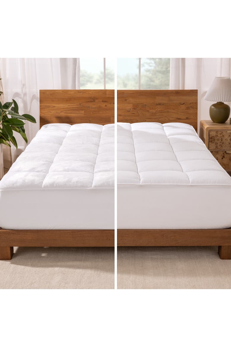 Pillow-Top Reversible Mattress Pad - Full XL, Alternate, color, White