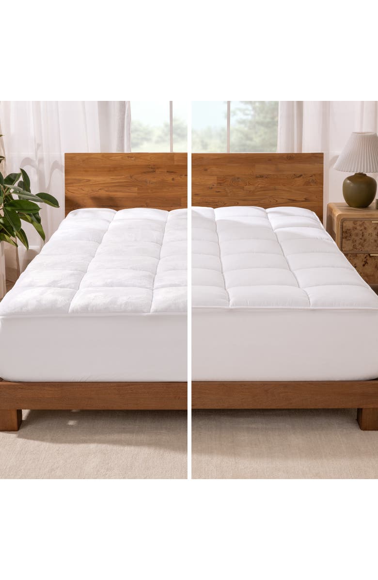 Bare Home Pillow-Top Reversible Mattress Pad, Alternate, color, White