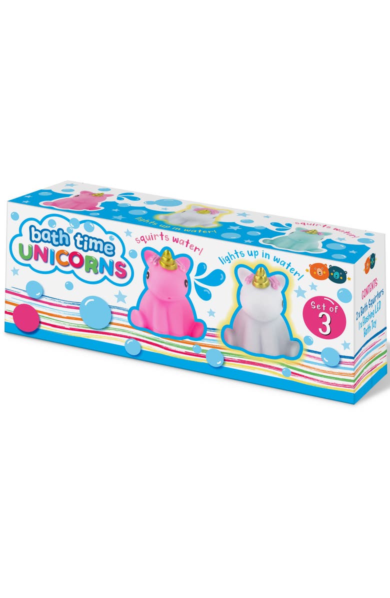 Buddy & Barney Bath Time Unicorns 3 Piece Toy Set, Alternate, color, Multicolored