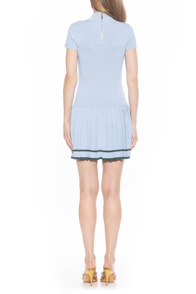 Devika Pleated Knit Dress, Alternate, color, HALOGEN BLUE