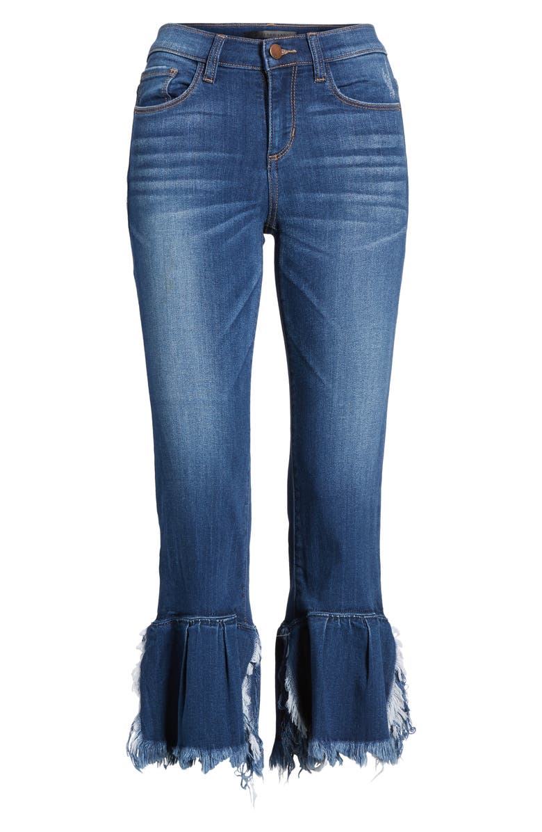 SP Black Ruffle Hem Jeans, Alternate, color, 