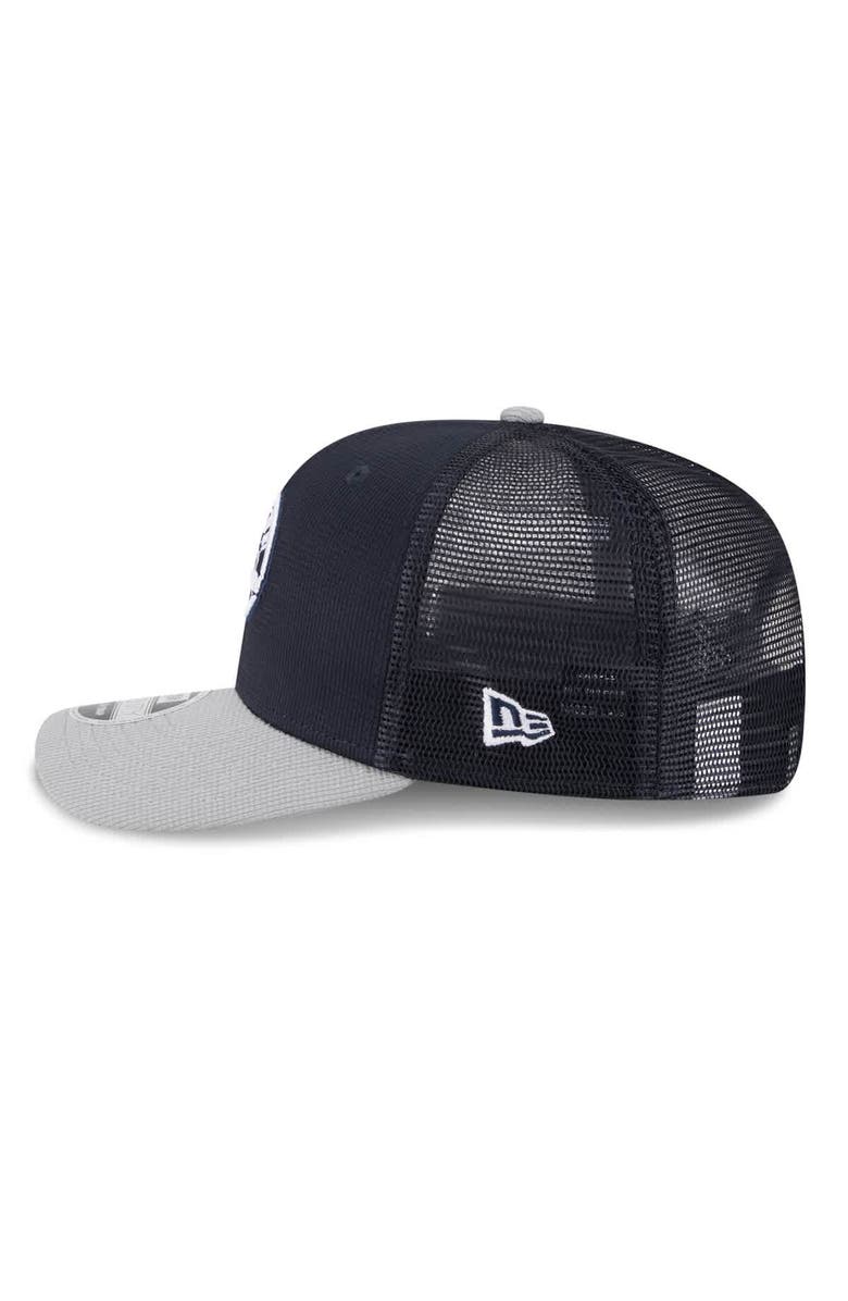 New Era Men's New Era  Navy/Gray New York Yankees 2025 Batting Practice 9SEVENTY Stretch-Snap Trucker Hat, Alternate, color, 