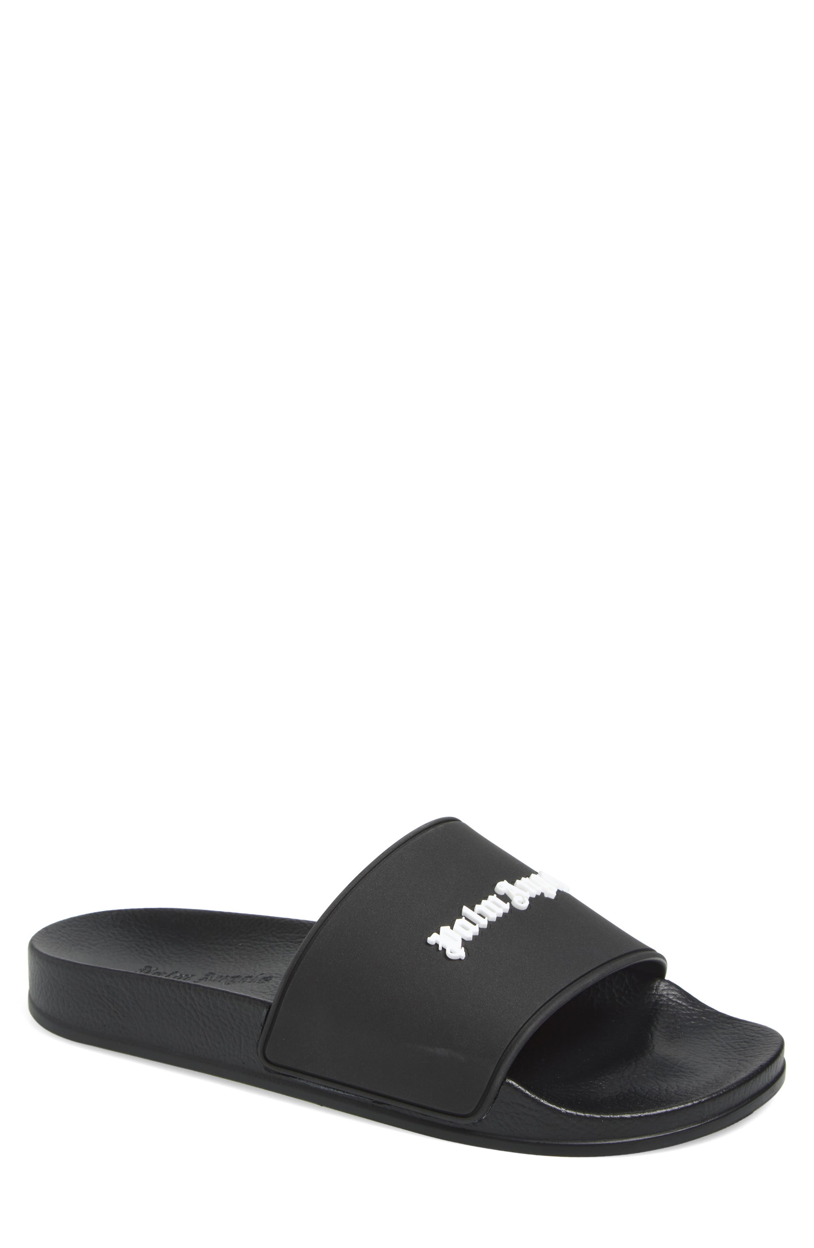 Palm Angels Logo Pool Slide Sandal, Main, color, 