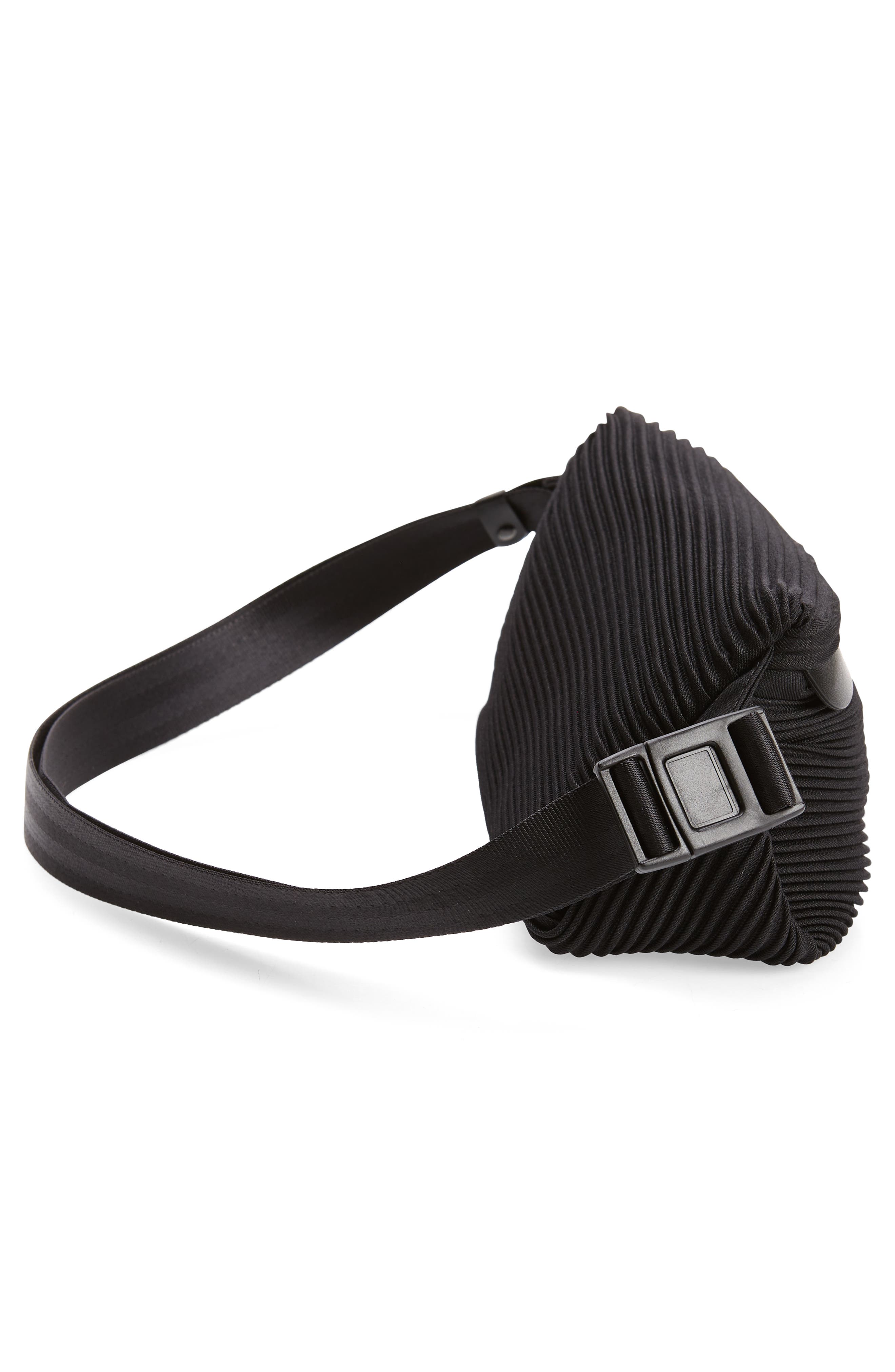 Pleats Please Issey Miyake Bias Pleated Belt Bag, Alternate, color, 