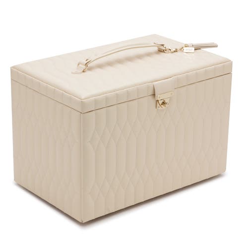 Wolf Caroline Extra Large Jewelry Case In White