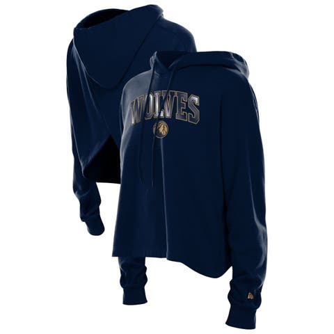 Women
s New Era Navy Minnesota Timberwolves Glam Game Open Back Hoodie