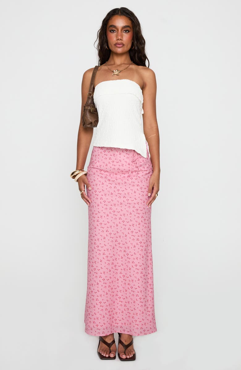 Princess Polly Gorgina Floral Tie Side Maxi Skirt, Alternate, color, Pink Multi