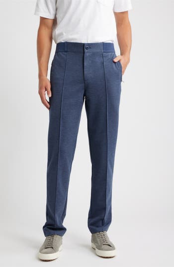 Bugatchi Soft Touch Pintuck Knit Pants In Navy