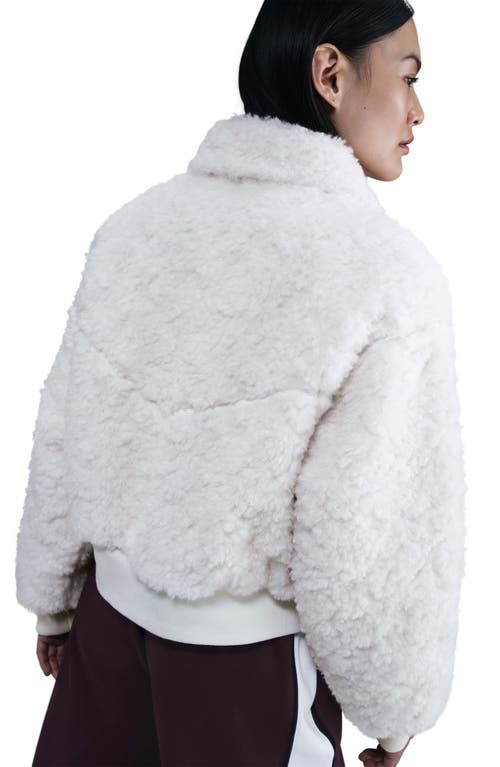 Nike Essential Faux Fur Bomber Jacket In Multi
