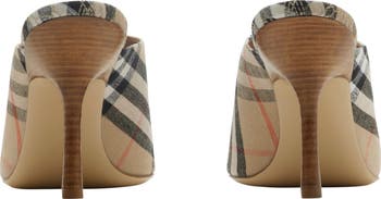 Burberry Check Mews Mules | Nordstrom