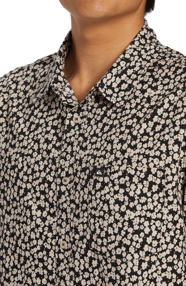 Quiksilver Apero Classic Floral Short Sleeve Button-Up Shirt, Alternate, color,