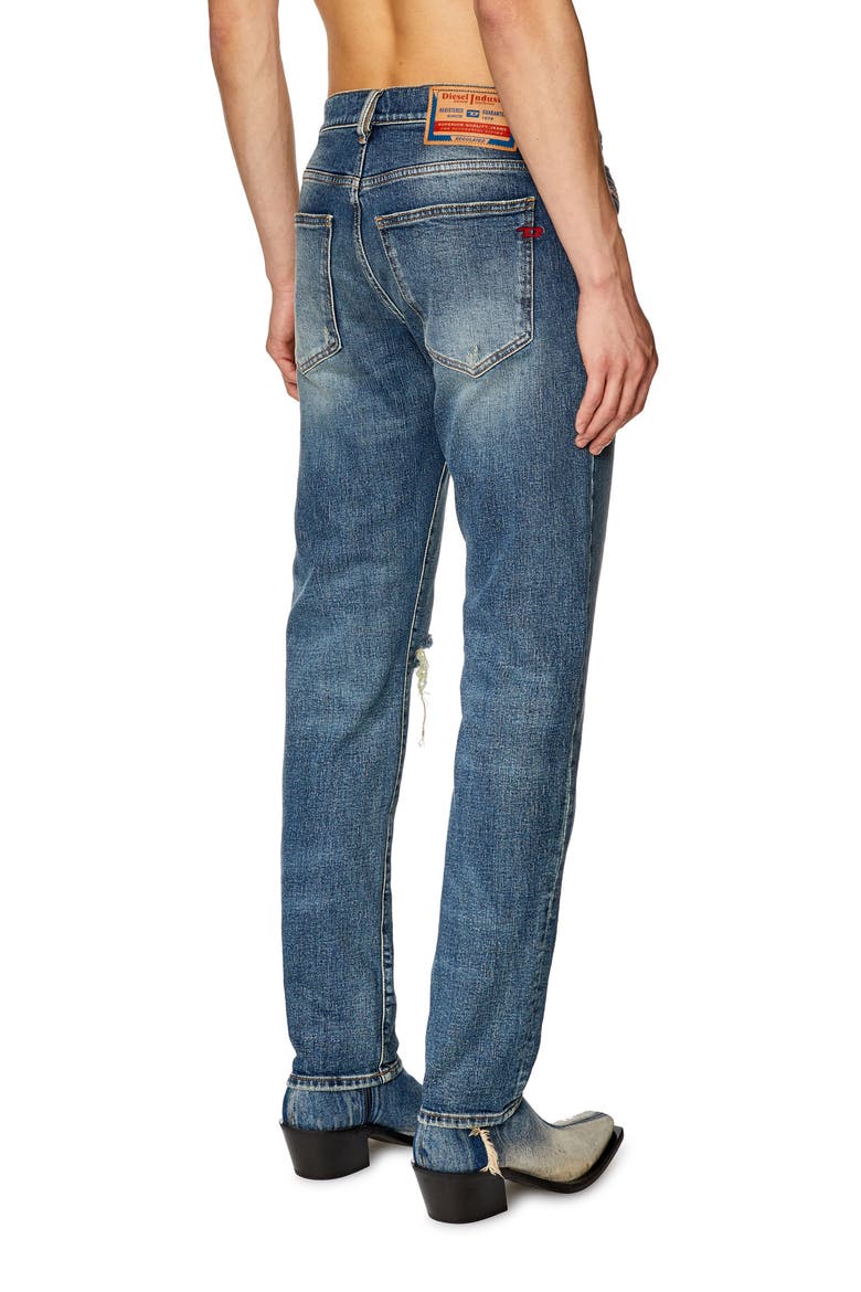 D-Strukt Ripped Slim Fit Jeans, Alternate, color, BLUE