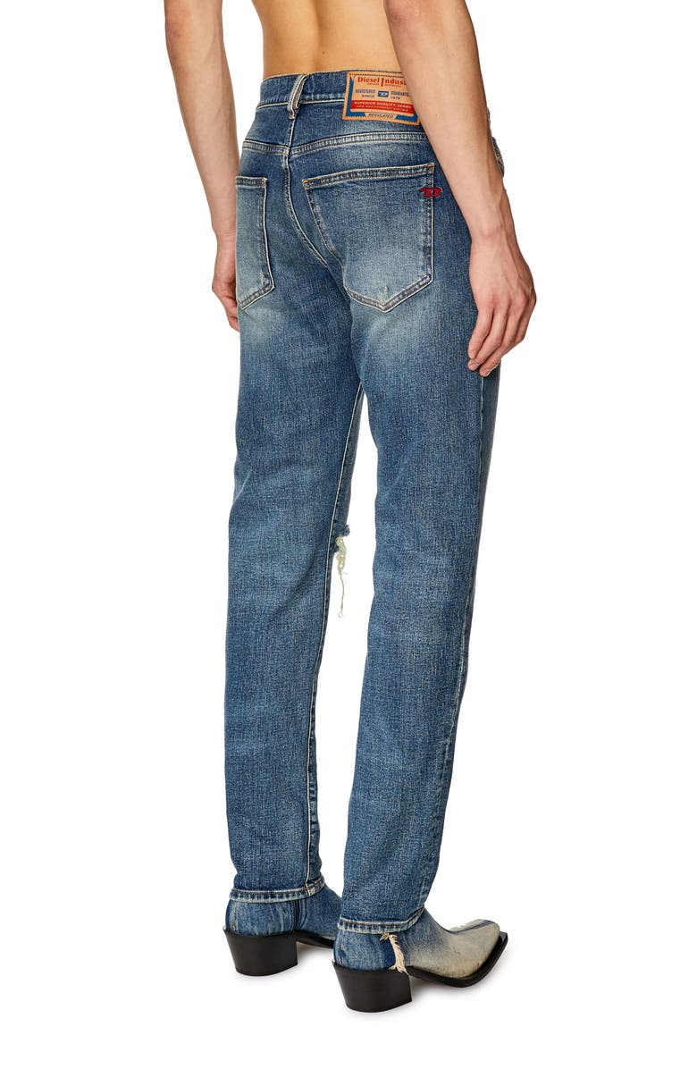 DIESEL<sup>®</sup> D-Strukt Ripped Slim Fit Jeans, Alternate, color,