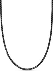 David Yurman Box Chain Necklace in Darkened Sterling Silver, 2.7mm