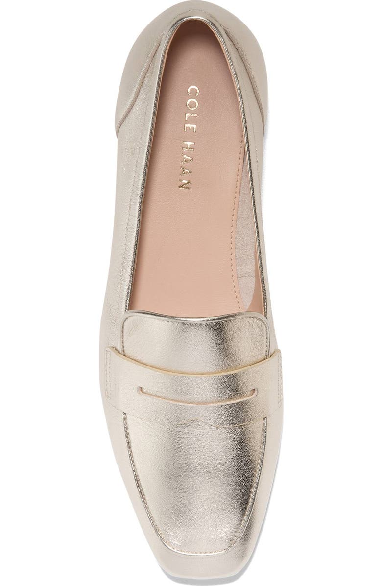 Cole Haan Tarese Penny Loafer, Alternate, color, Soft Gold Leather